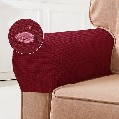 Soft Furniture Armrest Protectors, Set of 2, Red