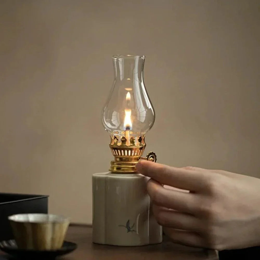 Warm Glow Kerosene Oil Lamp