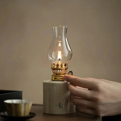Warm Glow Kerosene Oil Lamp