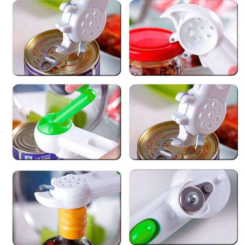 Multifunctional 7-in-1 Can Bottle Opener Tool