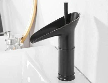 Luxury Brass Single Handle Waterfall Faucet Bronze Finish