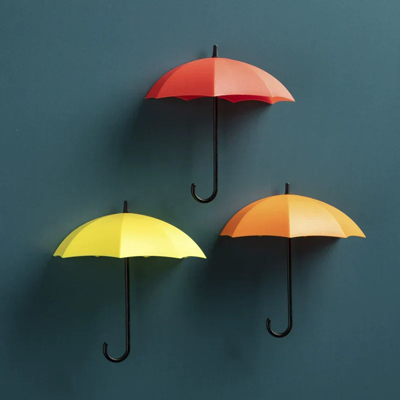 Simple Umbrella Key Hook with Coat Hanger