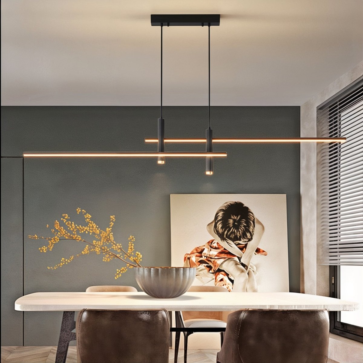 Modern Dimmable LED Pendant Light Fixture