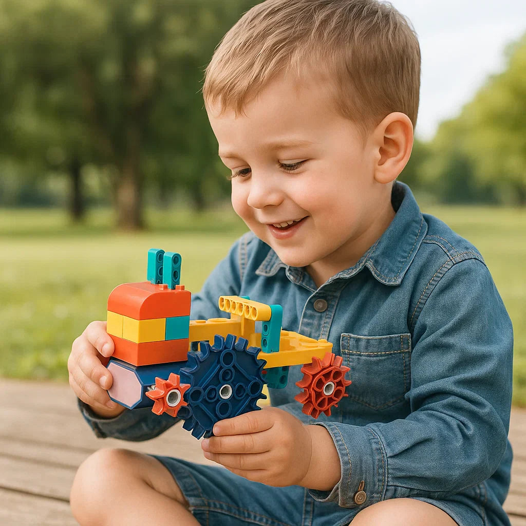 Fun Learning Building Blocks with Motorized Kit