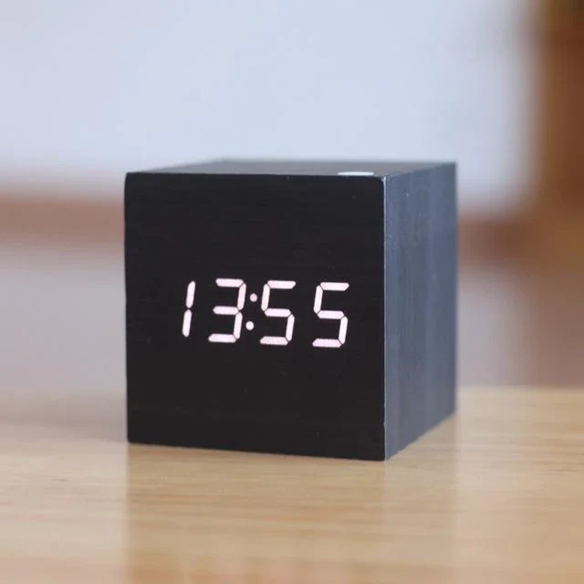 Classic Wood LED Digital Table Clock - Fesara