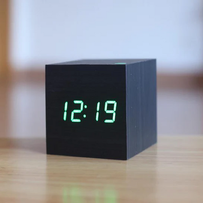 Classic Wood LED Digital Table Clock