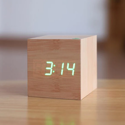 Classic Wood LED Digital Table Clock