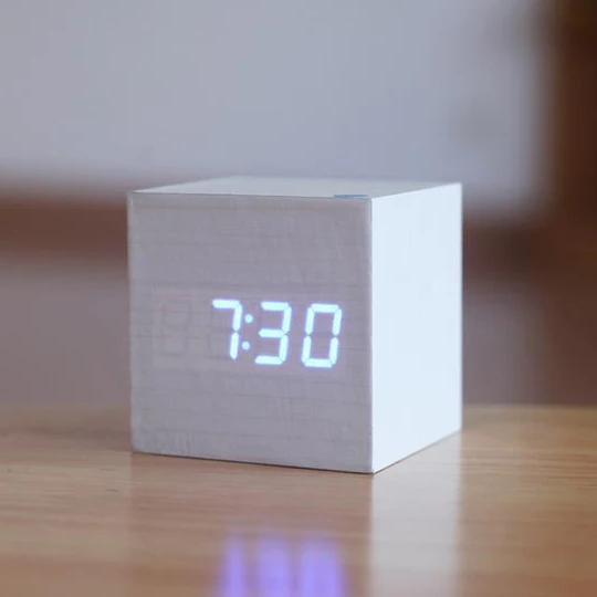 Classic Wood LED Digital Table Clock