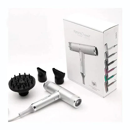 Fast Ionic Hair Dryer with Diffuser and Nozzles