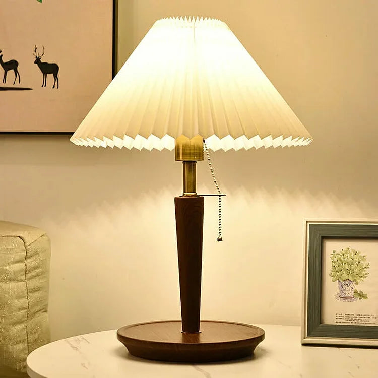 Traditional Wood Folding Table Lamp