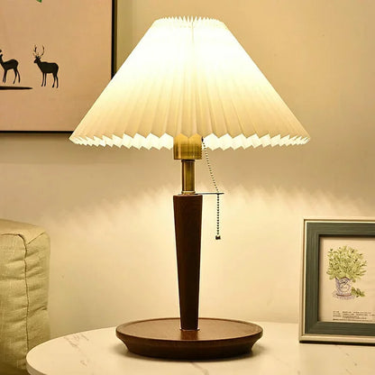 Traditional Wood Folding Table Lamp