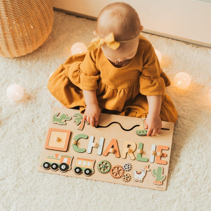 Custom Wooden Name Jigsaw Puzzle - Fesara