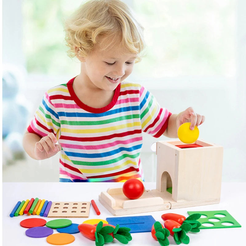 Wooden Learning Activity Box for Kids - Fesara