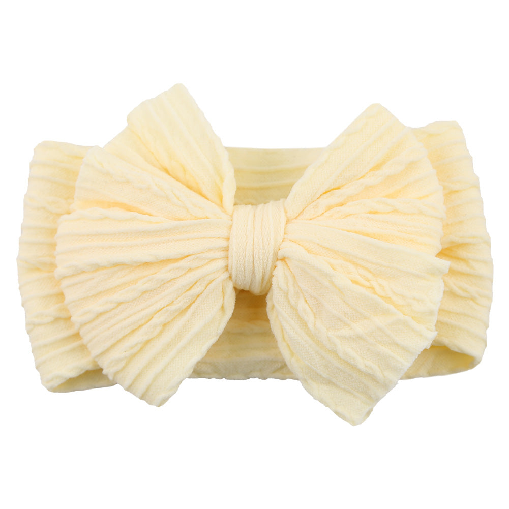Girls' Soft Nylon Hair Bow Headband