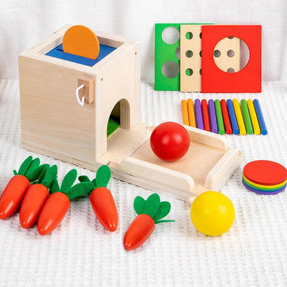 Wooden Learning Activity Box for Kids