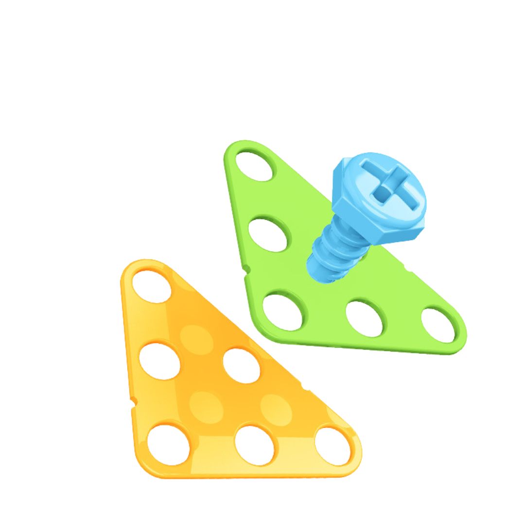 Colorful Kids Building Toy Box