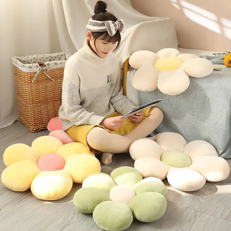 Soft Floral Pattern Chair Cushion
