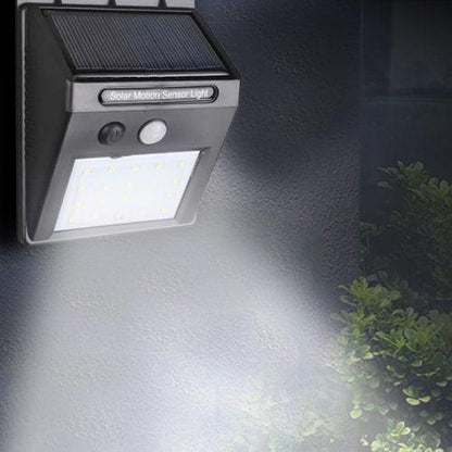 Solar Powered Motion Sensor Outdoor Wall Lamp