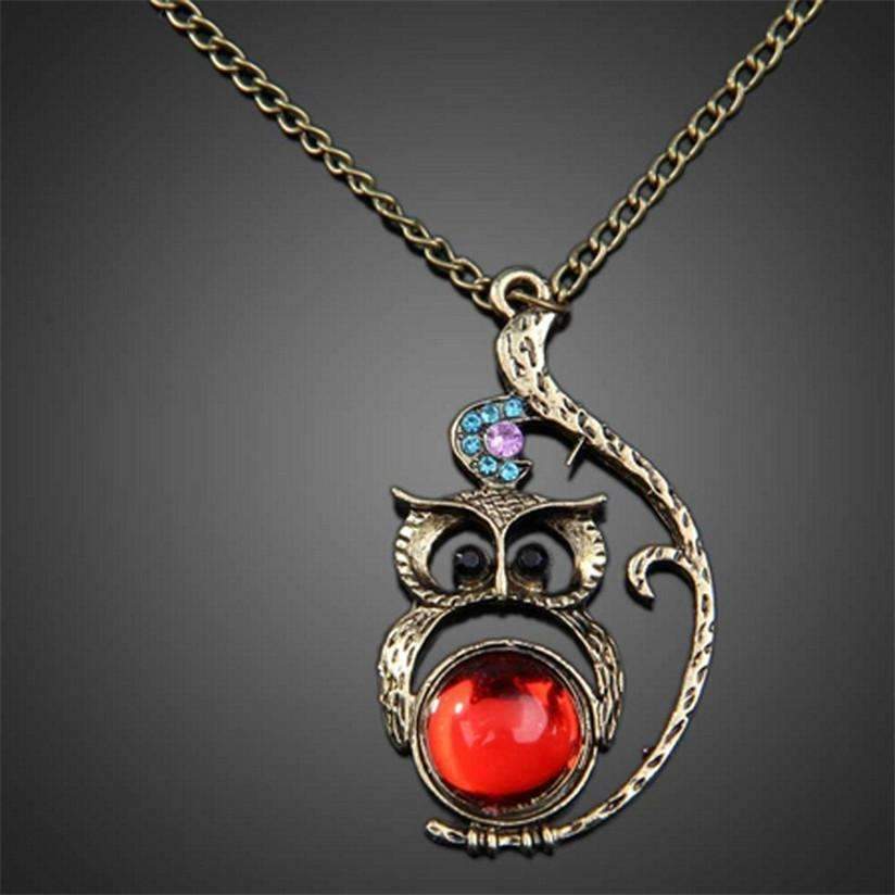 Fesara Cute Owl Pendant Necklace - Fesara