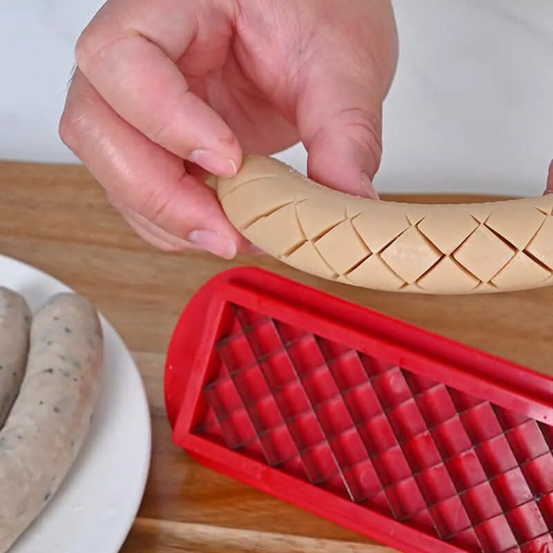 Easy Slice Hot Dog Cutter - Even Cooking Grid