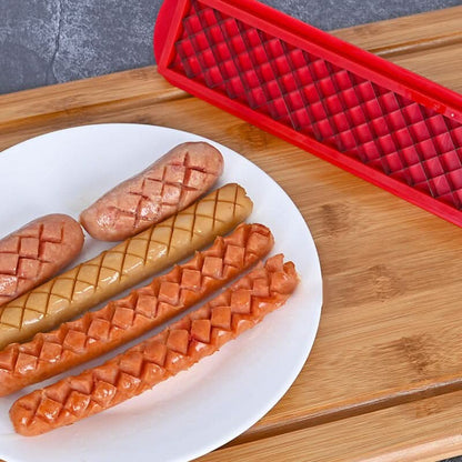 Easy Slice Hot Dog Cutter - Even Cooking Grid