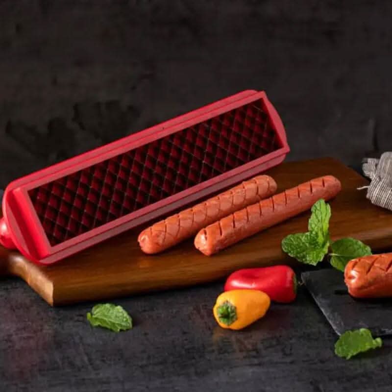 Easy Slice Hot Dog Cutter - Even Cooking Grid