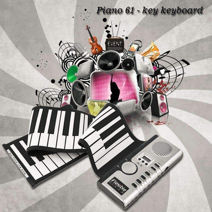 Compact Roll Up Keyboard Piano - Fesara
