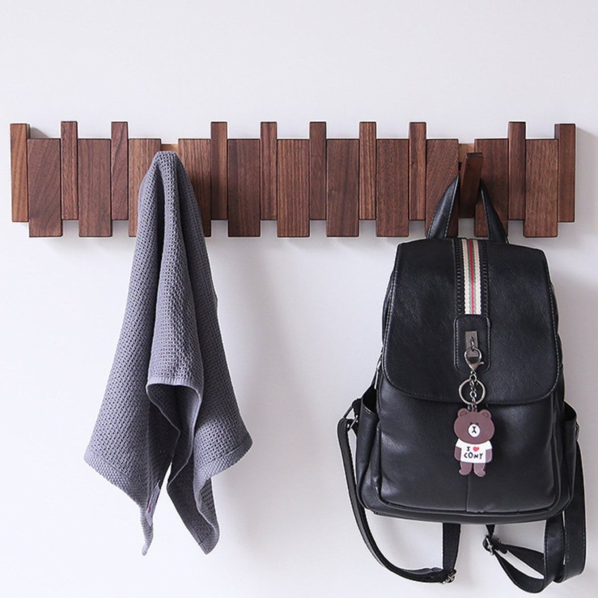 Luxury Wooden Coat Rack with Storage - Fesara