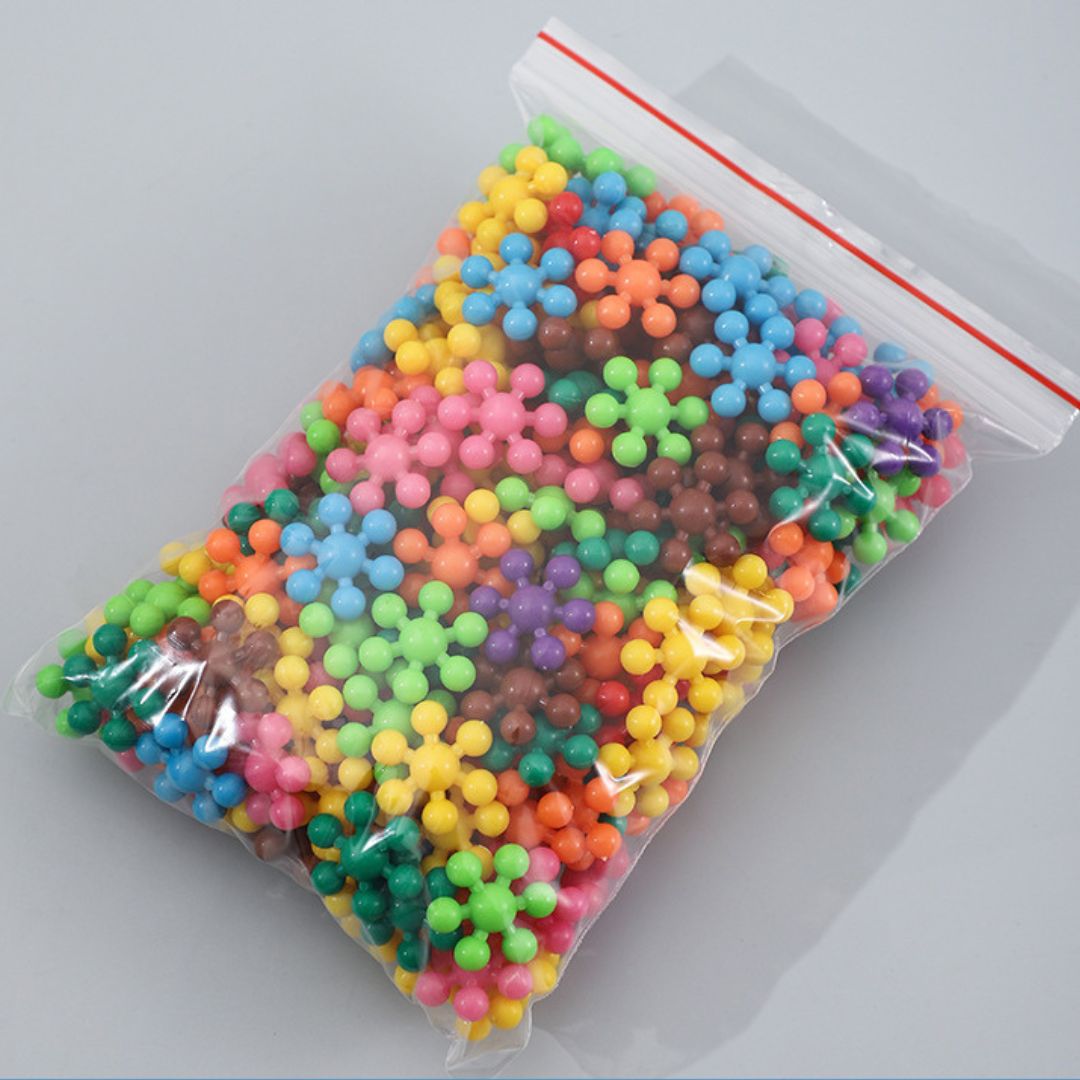 Colorful Educational Snowflake Building Blocks
