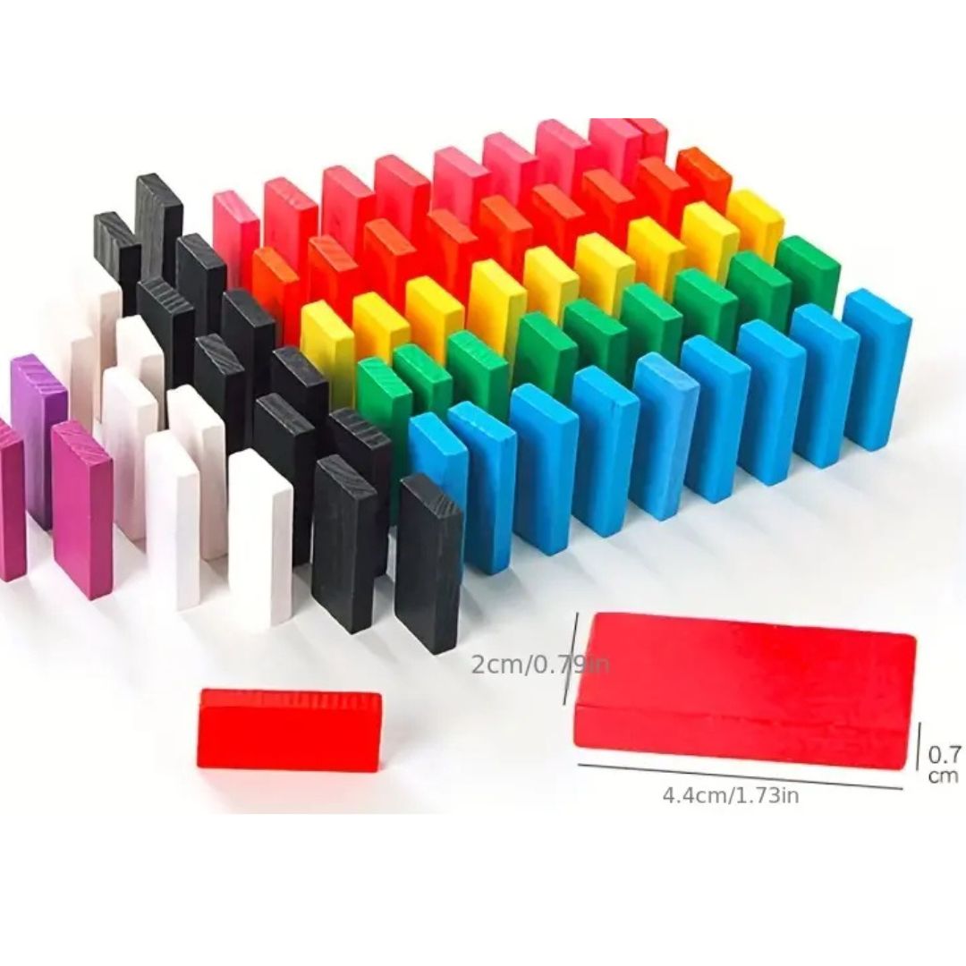 Natural Wooden Learning Dominoes