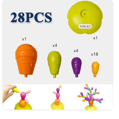 Colorful Educational Magnet Cactus Toy