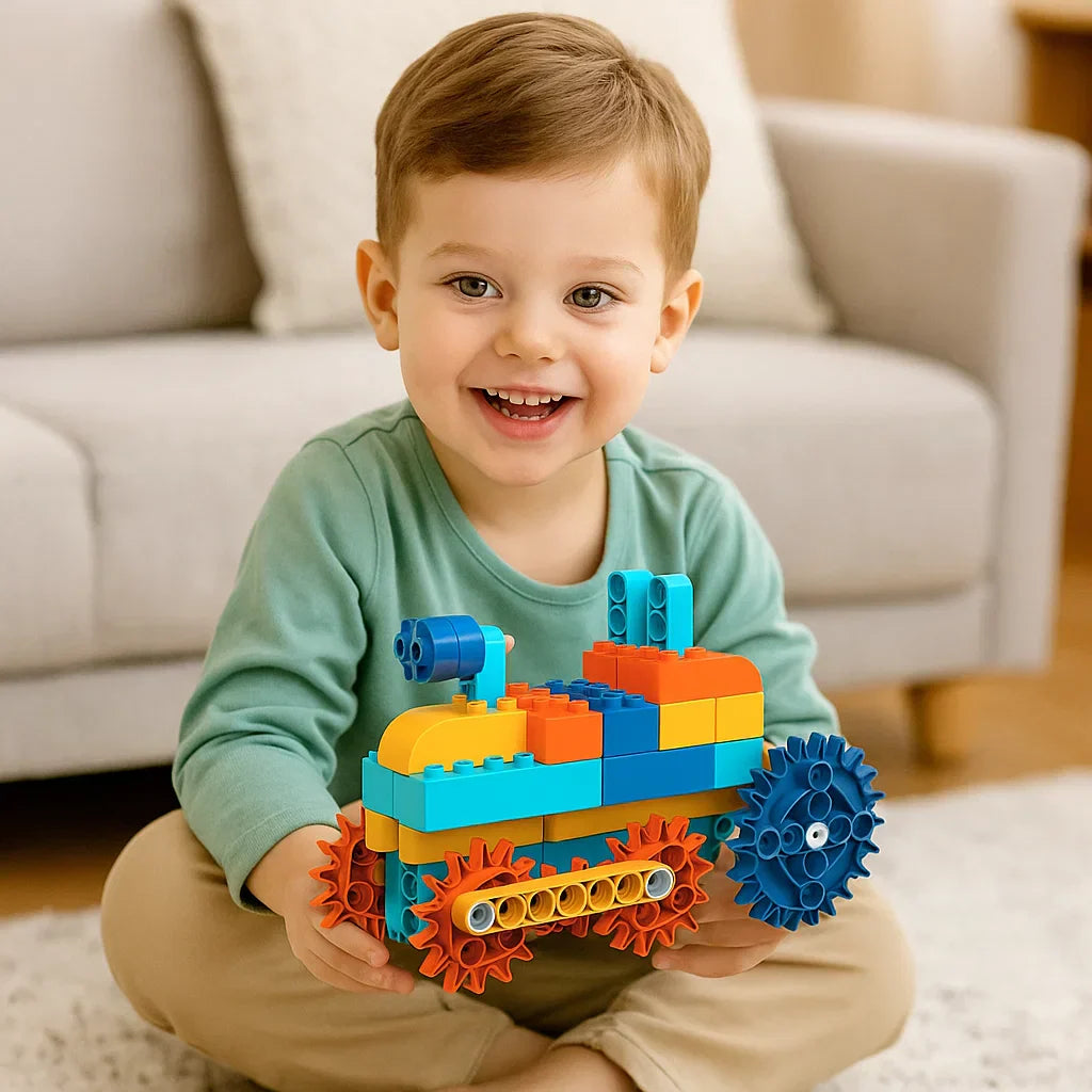 Fun Learning Building Blocks with Motorized Kit - Fesara