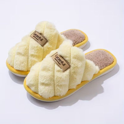 Pineapple Wood Color - Blocked Slippers for Women - Slippers - Wild Eye Vision