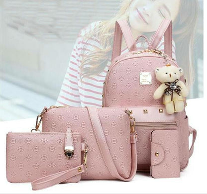 Stylish Women's Teddy Bear Purse Set - Fesara