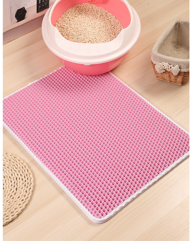 Cat Litter Box Mat with Double Layer Trap