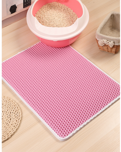 Cat Litter Box Mat with Double Layer Trap