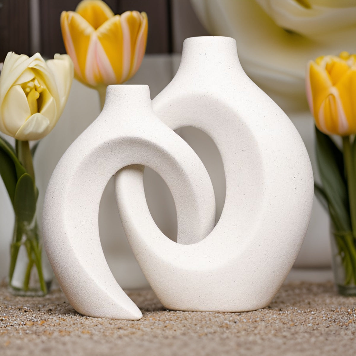 Beautiful Floral Ceramic Vase Decor