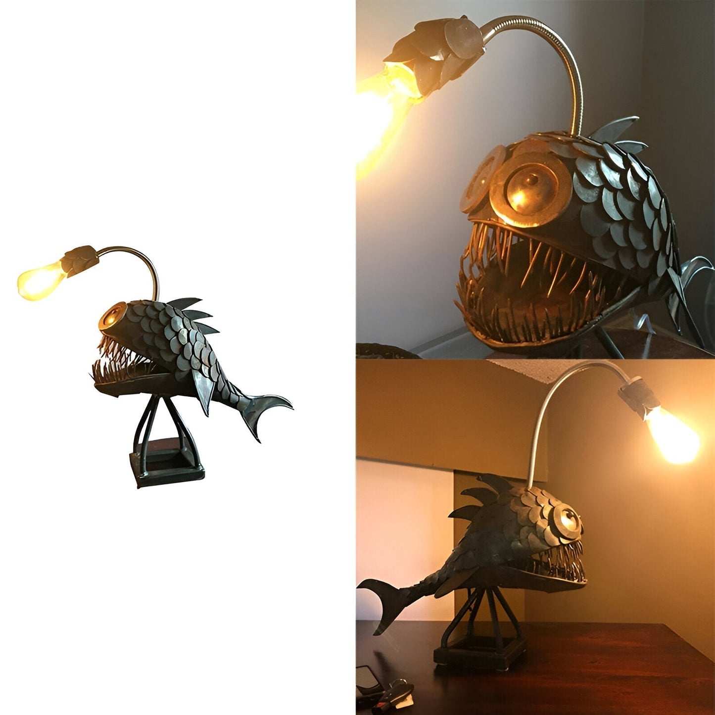Unique Industrial Fish Floor Lamp