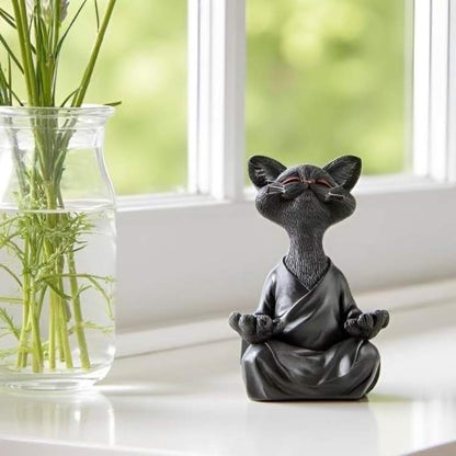 Playful Cat Yoga Decor - Cat Statue - Wild Eye Vision