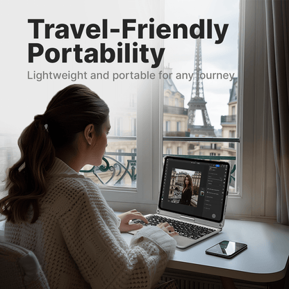 Portable Wireless iPad Keyboard Case with 360 Rotation