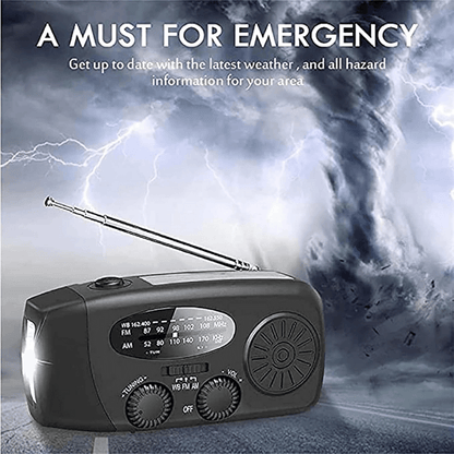 Portable Multi - Function Wind - Up Radio - Wind - Up Radio - Wild Eye Vision
