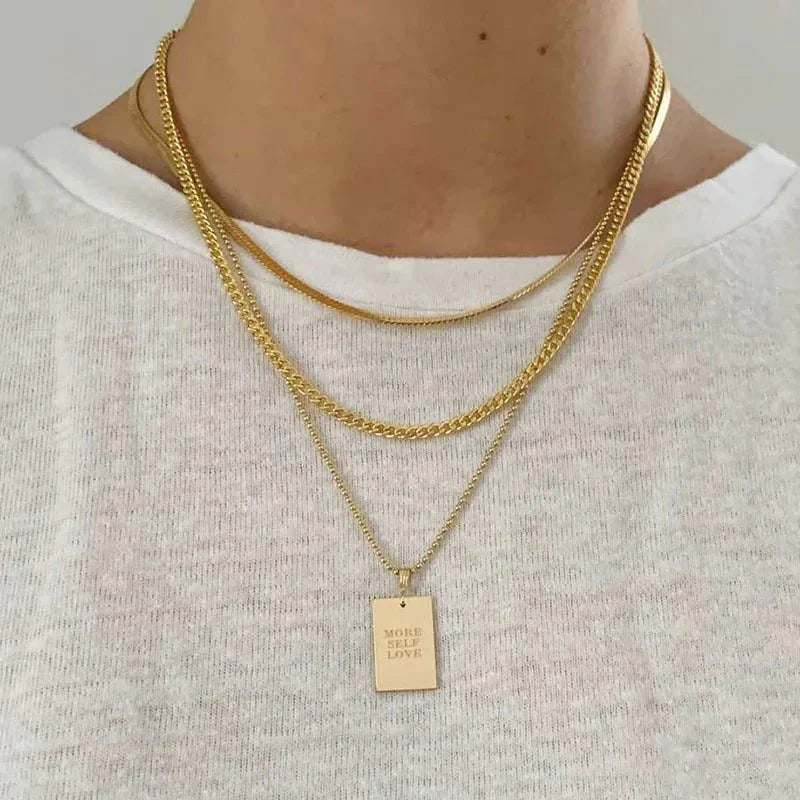 Inspirational Quote Engraved Pendant Necklaces