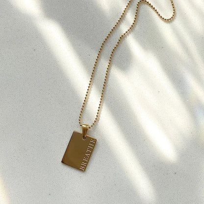 Inspirational Quote Engraved Pendant Necklaces - Fesara