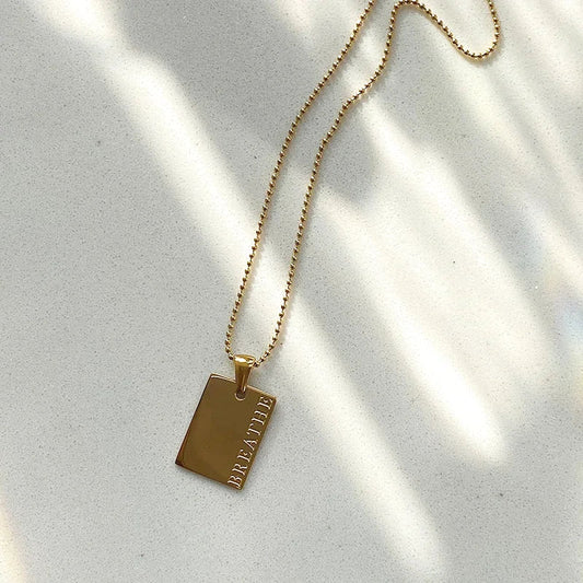 Inspirational Quote Engraved Pendant Necklaces - Fesara