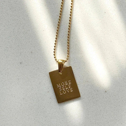 Inspirational Quote Engraved Pendant Necklaces