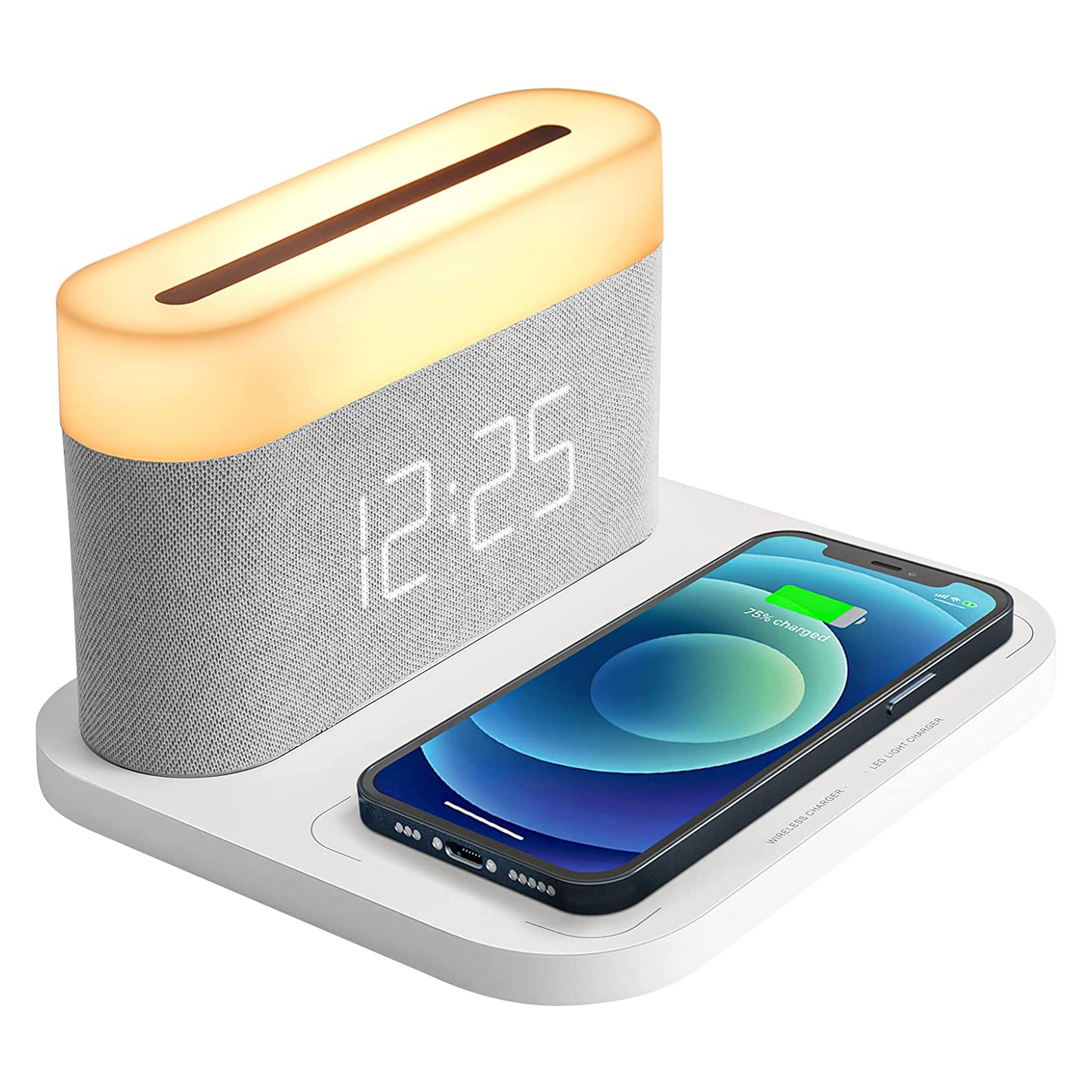 Compact Wireless Charging LED Clock Station