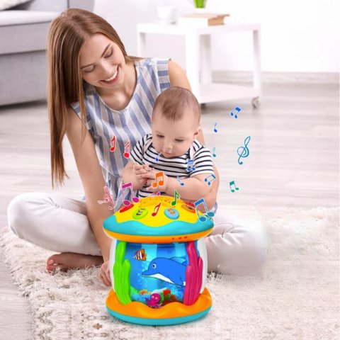 Musical Baby Drum Toy with Lights and Sounds