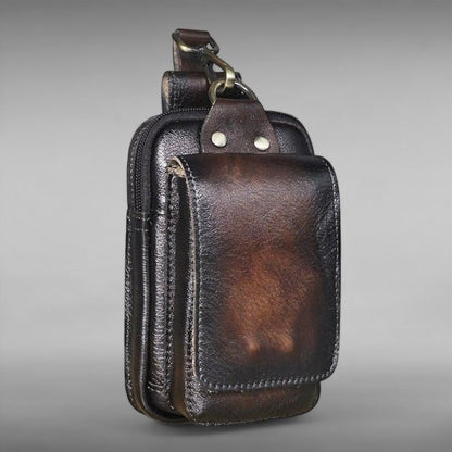 Genuine Leather Crossbody Bag for Men - Fesara