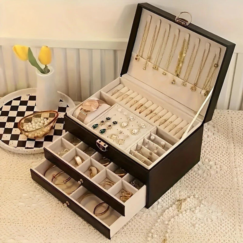 Luxury Travel Jewelry Box Case - Fesara