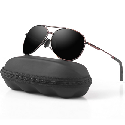Trendy Polarized Aviator Sunglasses with UV Protection